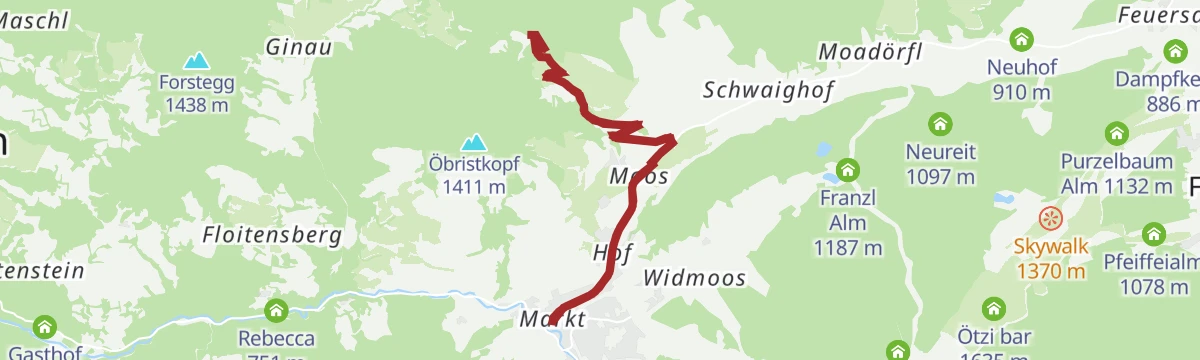 Route map: Wagrainer Alm Tour (SW47)